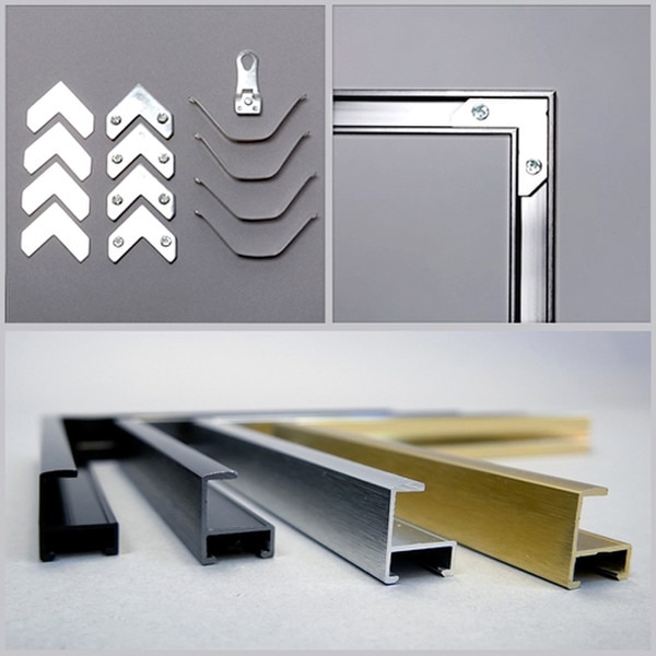 Aluminum frames in 4 colors.